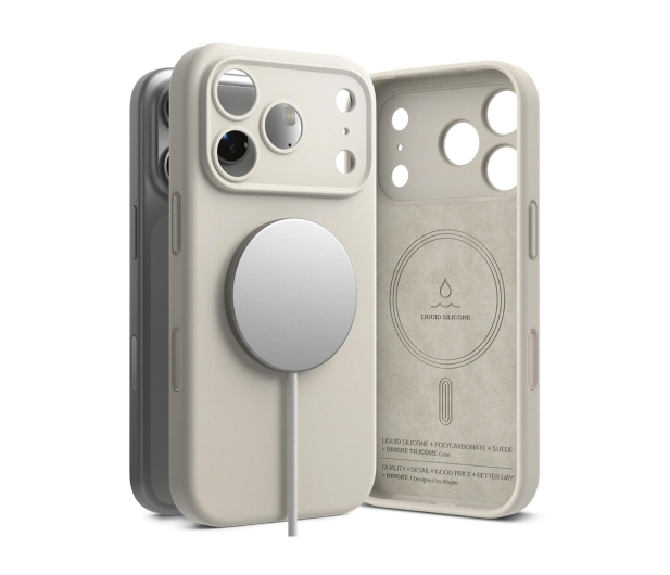 Ringke Silicone Magnetic Magsafe do Iphone 17 Pro Max Stone 8800328810440 - 1359796 - zdjęcie
